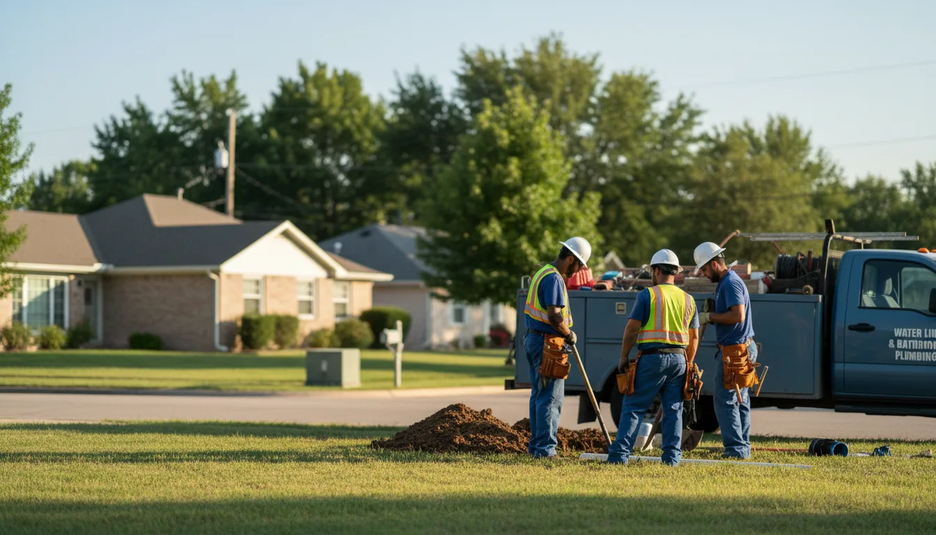 Residential water line and bathroom plumbing service in Buckner, MO